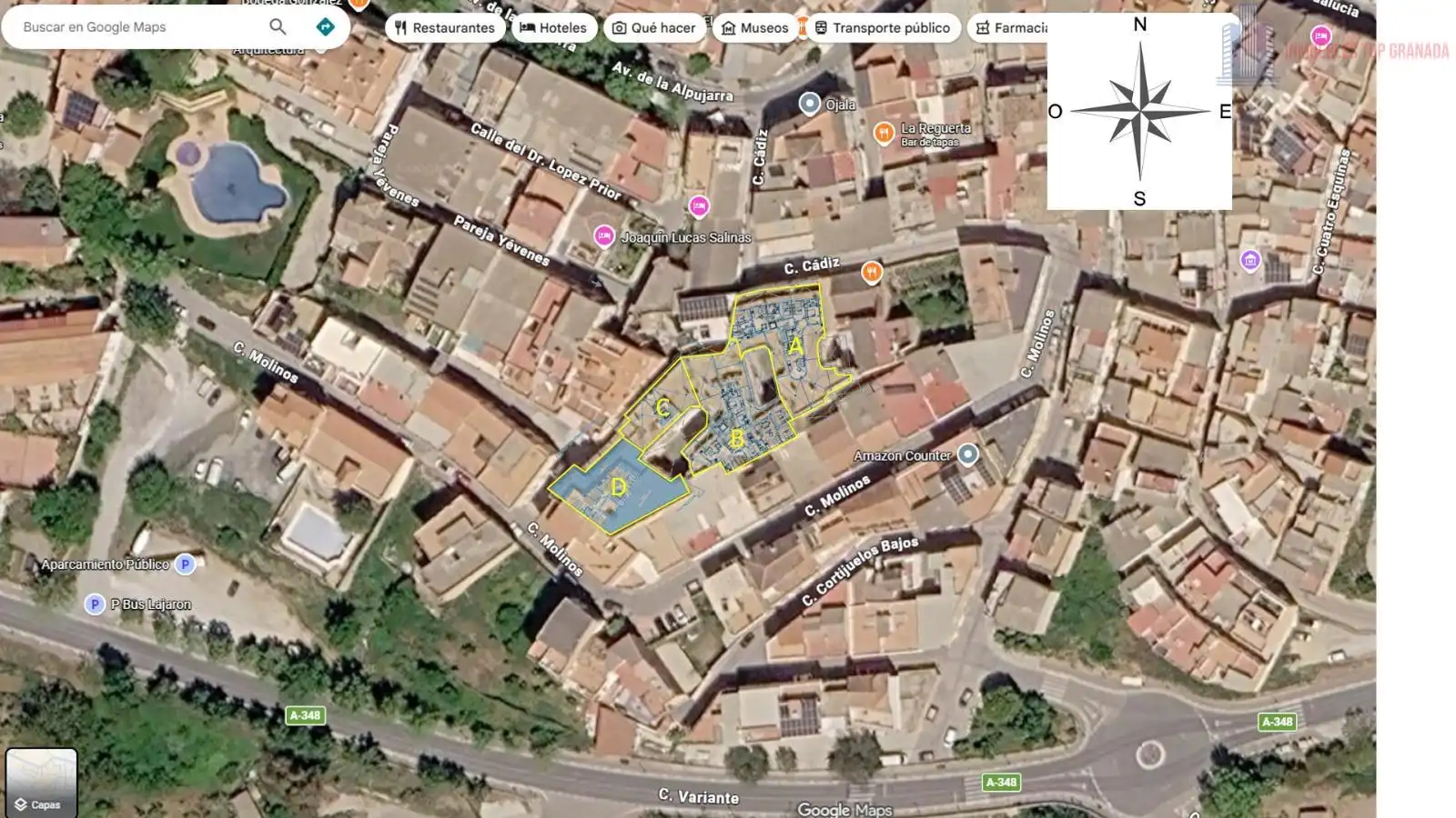 Vista exterior de Piso en venta en Lanjarón