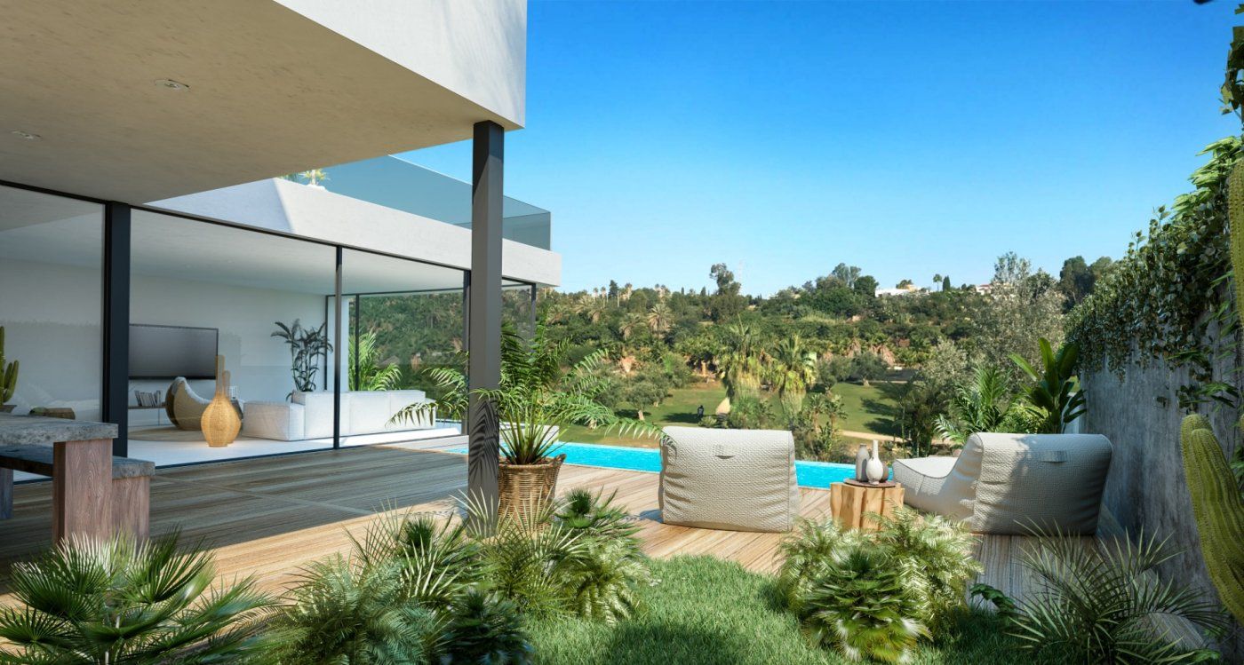 Jardín de Casa o chalet en venta en Estepona con Aire acondicionado, Calefacción y Jardín privado