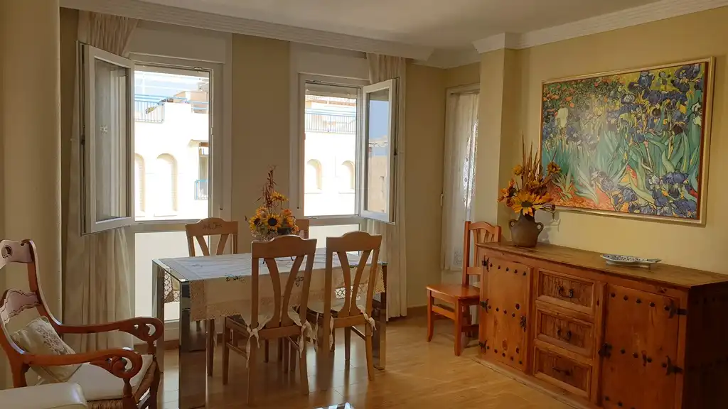Dining room of Attic for rent in Garrucha  with Air Conditioner, Terrace and Swimming Pool