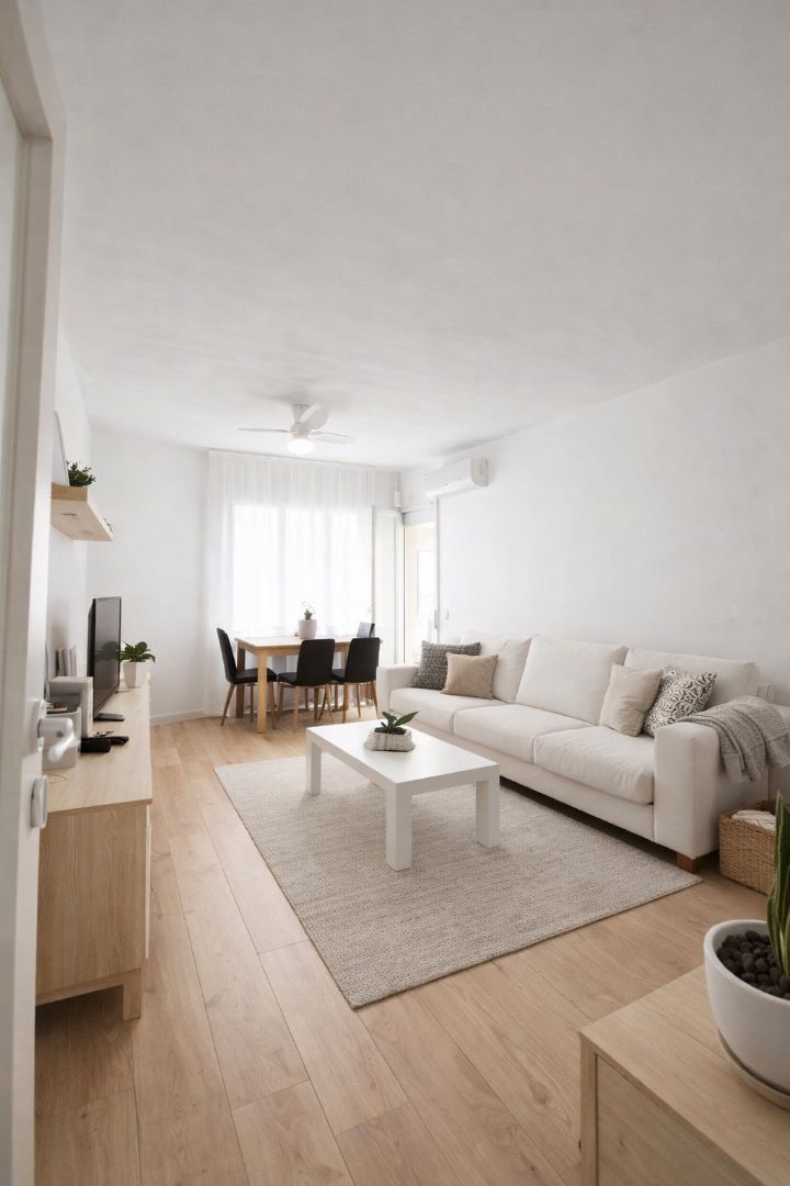 Living room of Flat for sale in Girona Capital  with Air Conditioner, Heating and Furnished