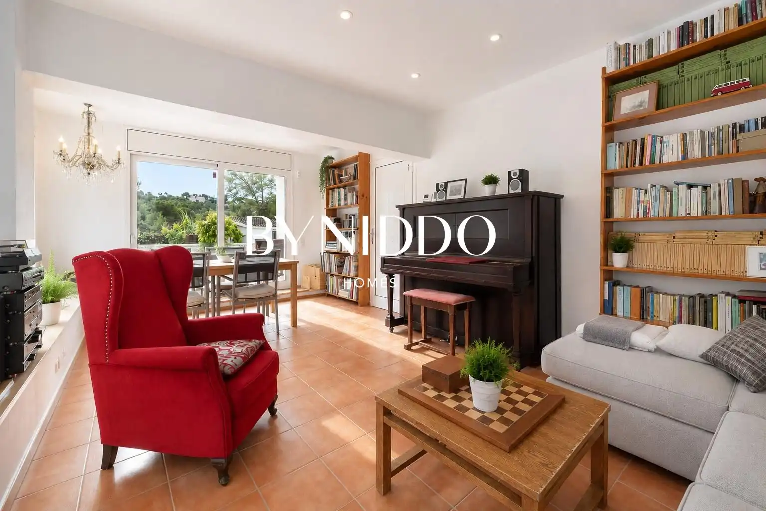 Sala d'estar de Casa o xalet en venda en Sant Cugat del Vallès amb Aire condicionat, Calefacció i Jardí privat