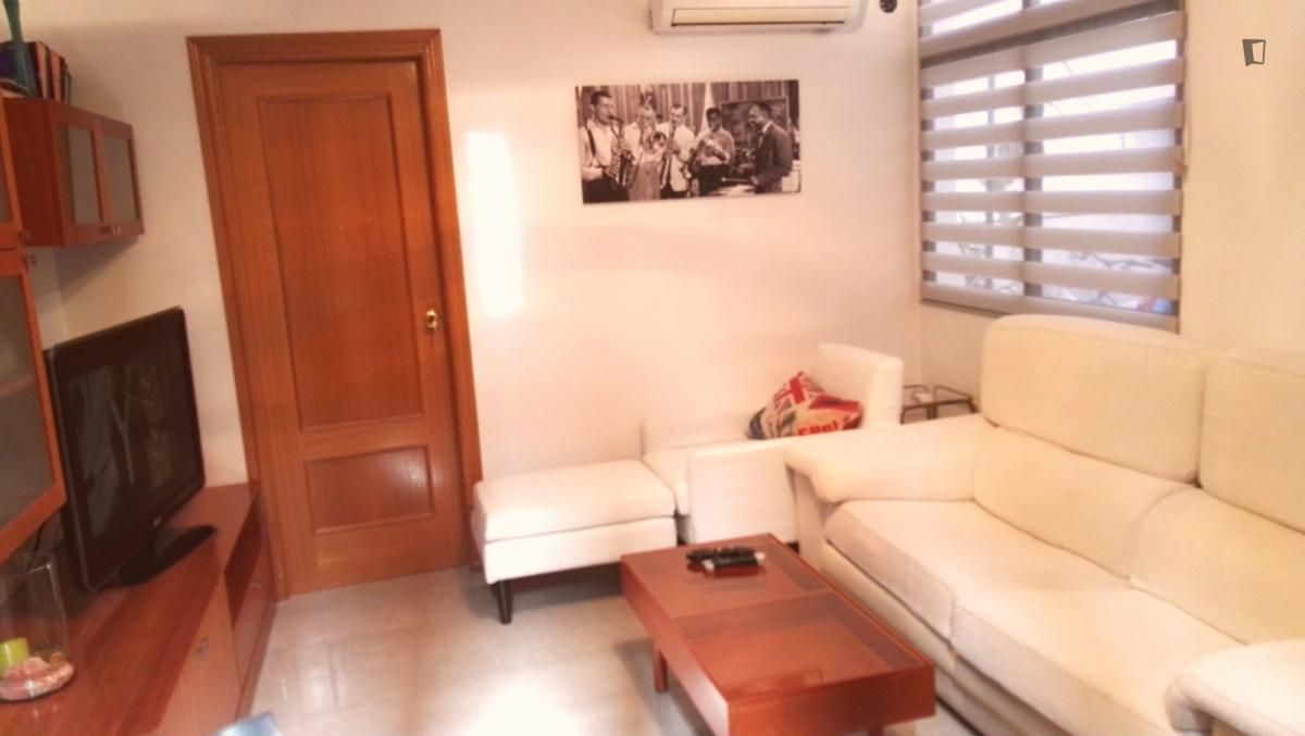 Sala d'estar de Apartament de lloguer en  Valencia Capital amb Aire condicionat, Calefacció i Moblat