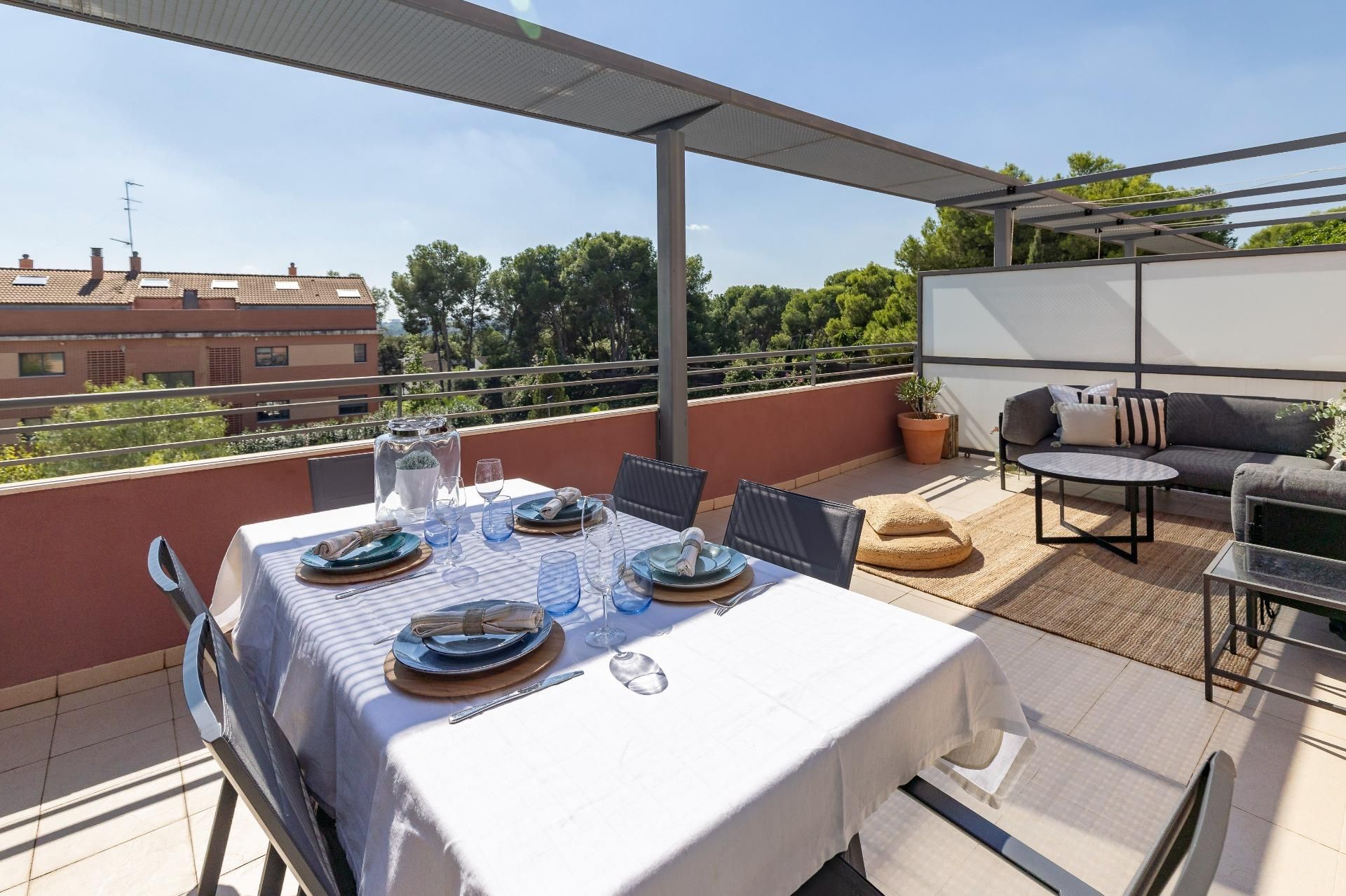 Terrace of Attic for sale in Rocafort  with Air Conditioner, Heating and Private garden