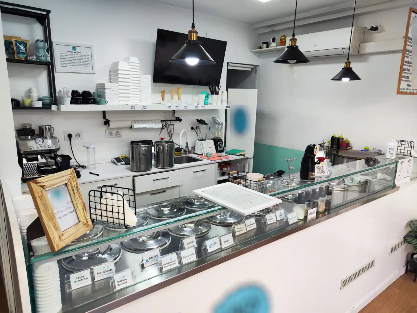Cocina de Local en traspaso en Barcelona con Aire acondicionado y Amueblado