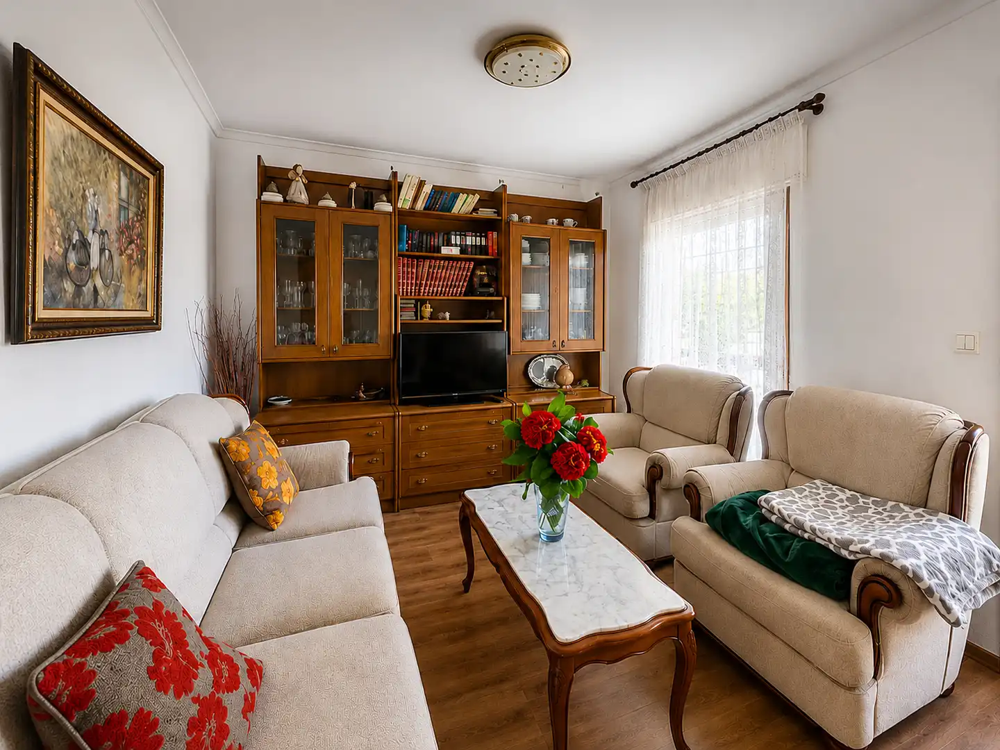 Wohnzimmer von Haus oder Chalet zur Miete in Piélagos mit Heizung, Terrasse und Möbliert