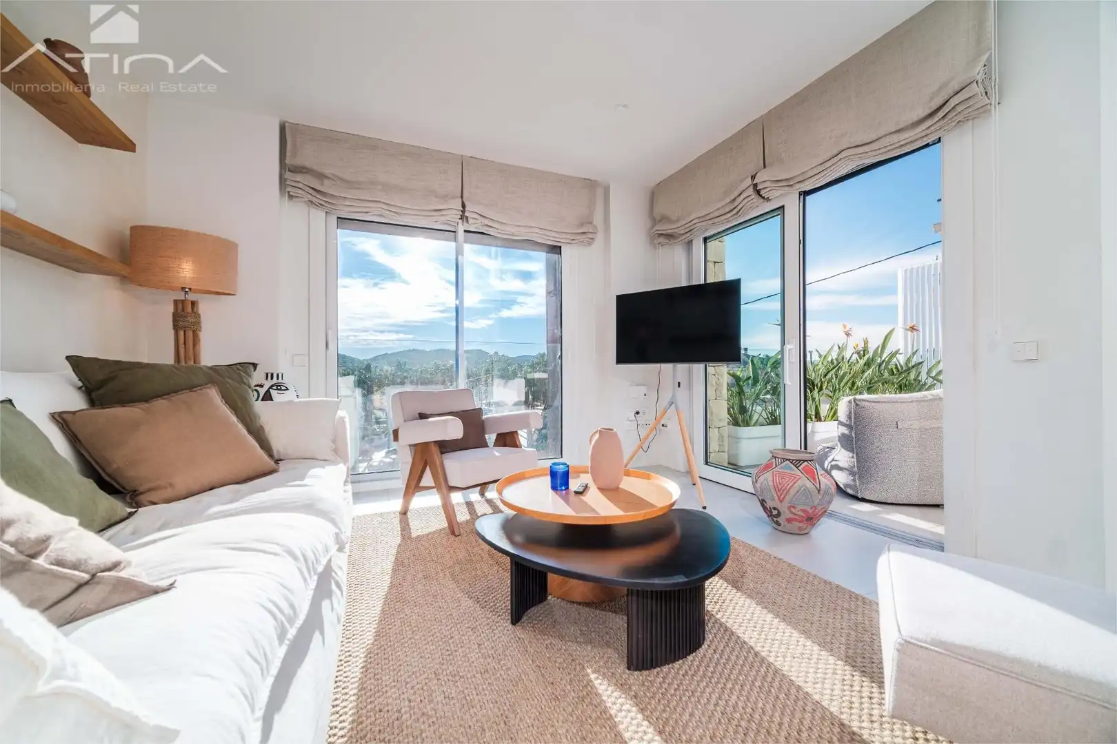Sala de estar de Ático en venta en Jávea / Xàbia con Aire acondicionado, Calefacción y Jardín privado