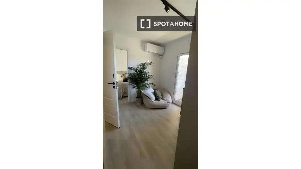 Schlafzimmer von Wohnung zur untervermieten in  Palma de Mallorca mit Klimaanlage, Terrasse und Möbliert