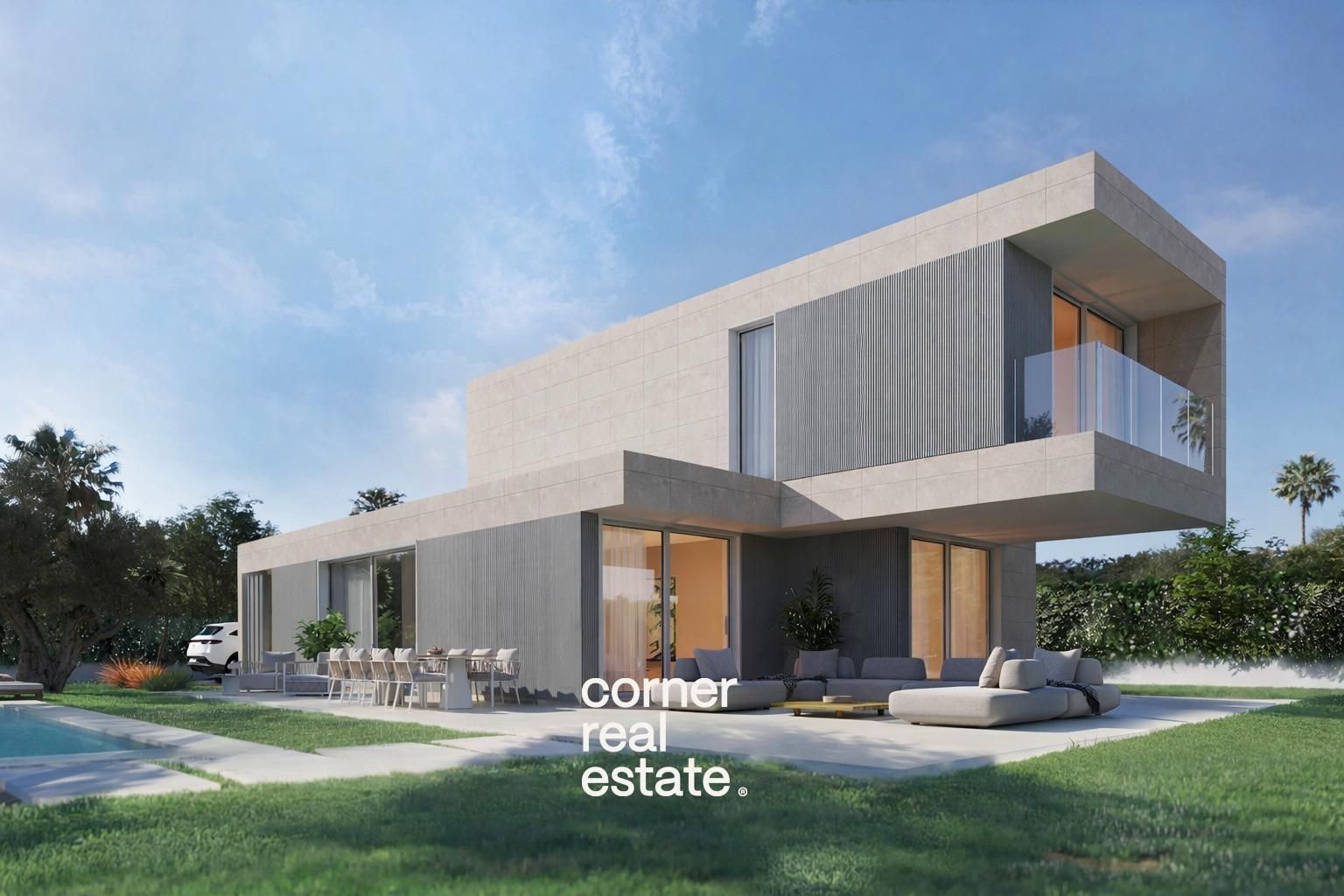 Exterior view of Houses for sale in Sant Cugat del Vallès  with Air Conditioner, Private garden and Parquet flooring