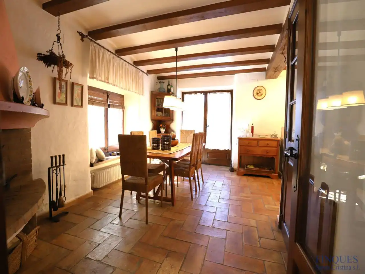 Menjador de Finca rústica en venda en Santa Cristina d'Aro amb Aire condicionat, Calefacció i Jardí privat