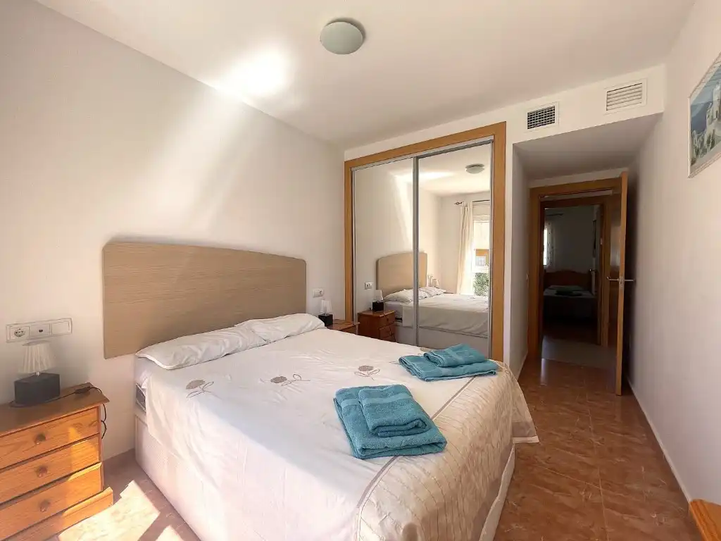 Schlafzimmer von Wohnungen zum Verkauf in Vera mit Klimaanlage, Terrasse und Schwimmbad