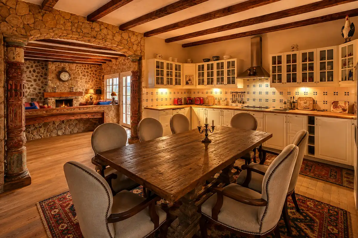 Dining room of Houses for rent in Santa Eulària des Riu  with Air Conditioner, Heating and Private garden