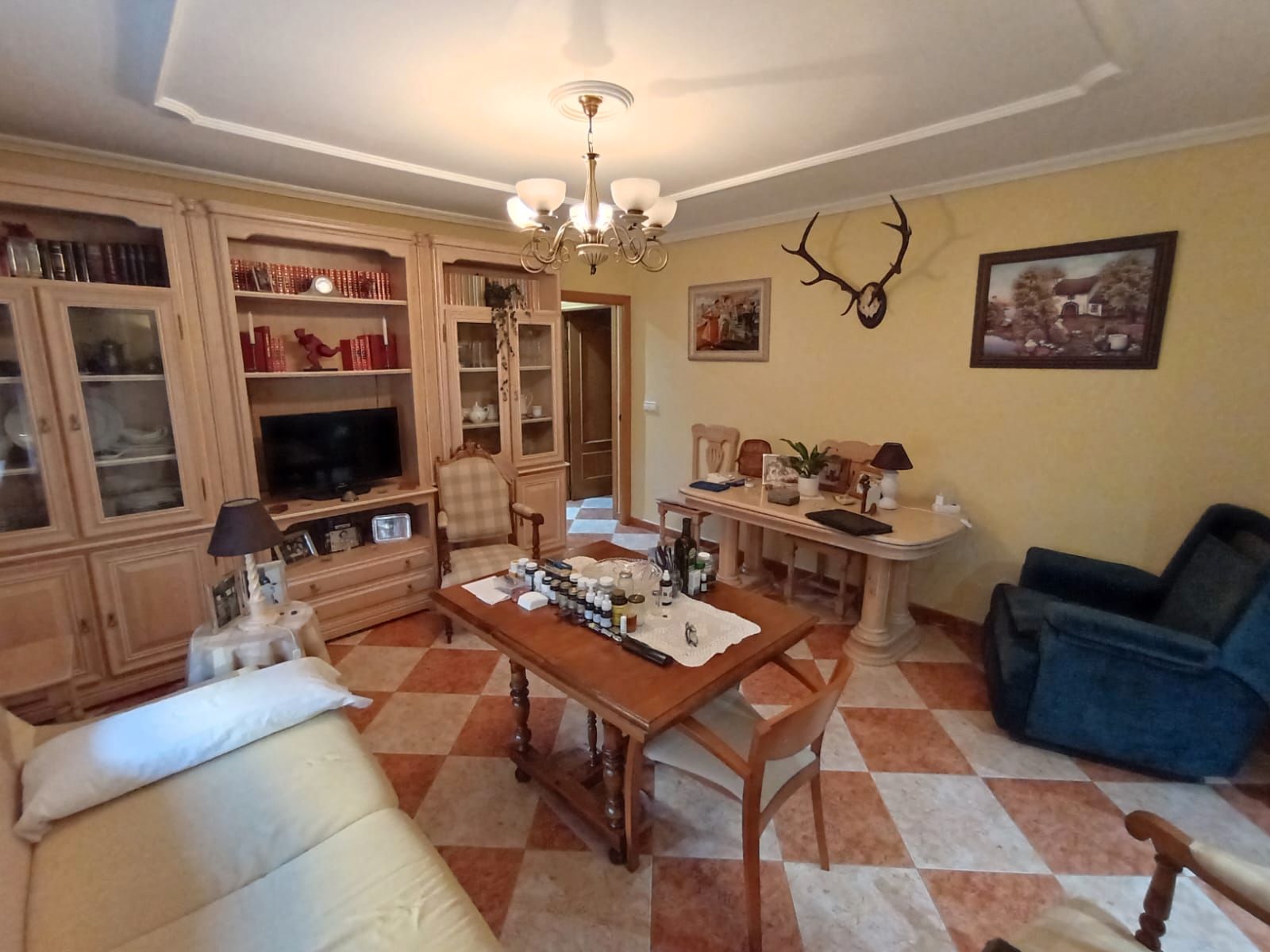 Living room of Flat for sale in Argamasilla de Alba  with Heating, Terrace and Furnished