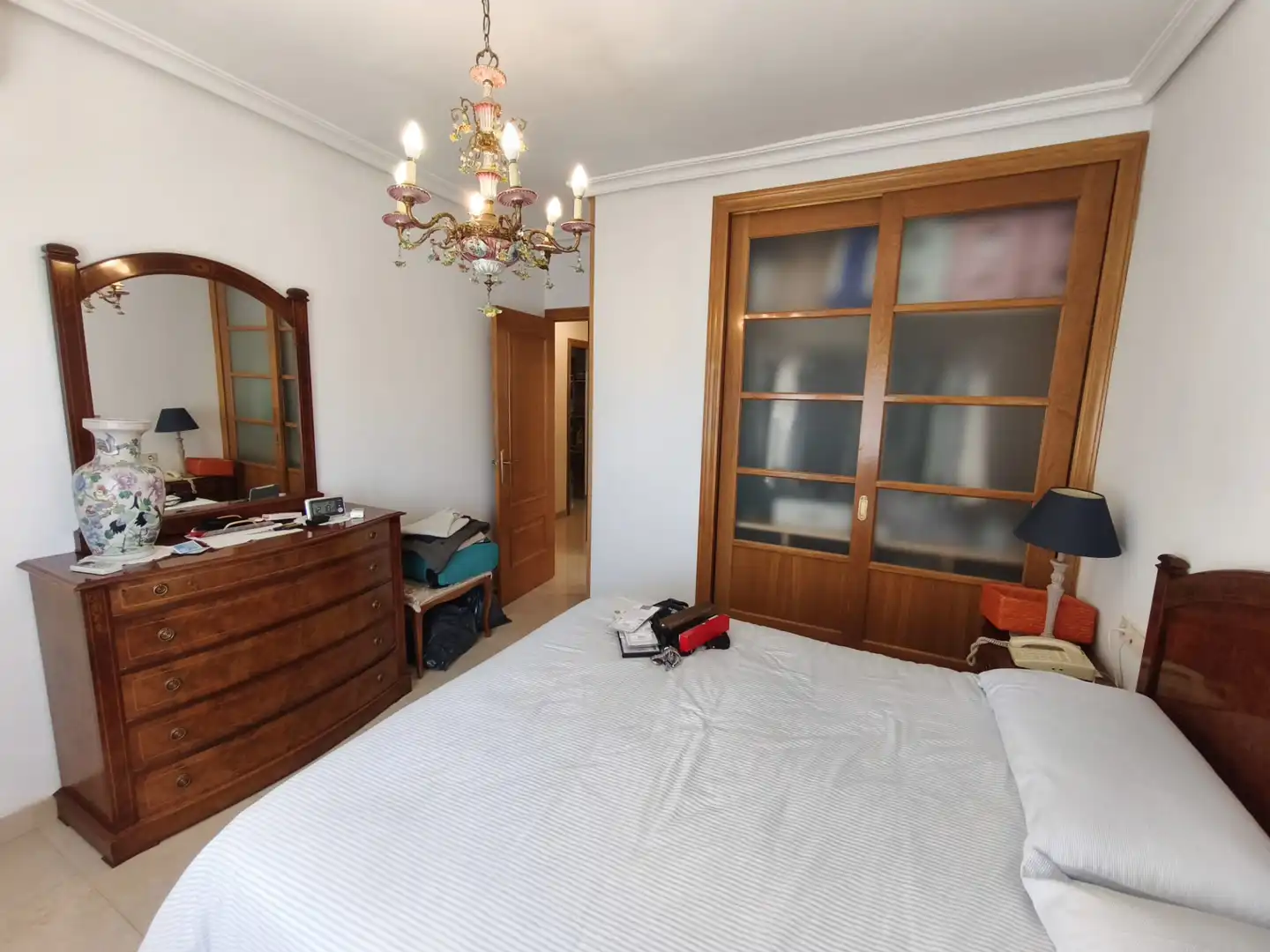 Schlafzimmer von Wohnung zur Miete in Sevilla mit Klimaanlage, Heizung und Terrasse