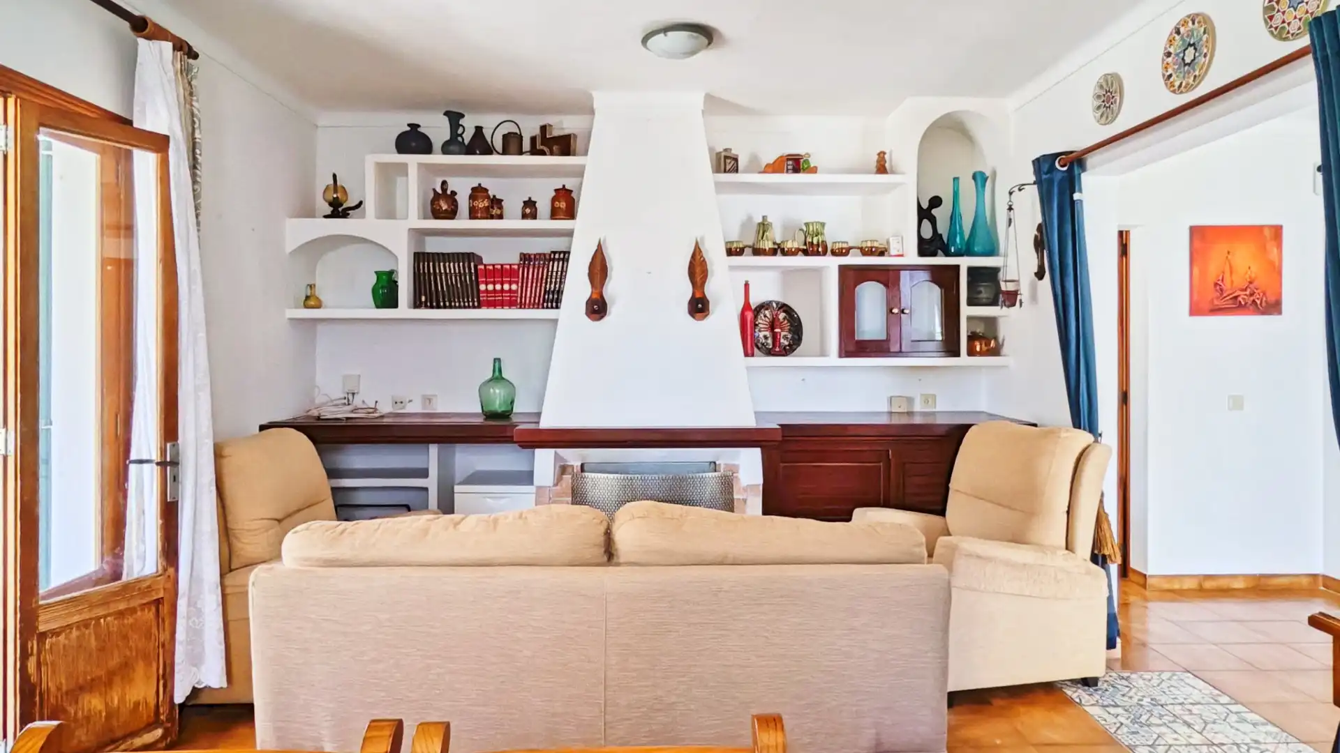 Sala d'estar de Casa o xalet en venda en Felanitx amb Aire condicionat, Jardí privat i Terrassa