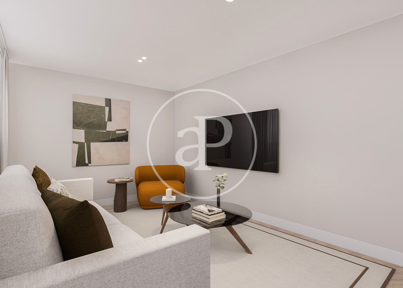 Sala de estar de Piso en venta en  Madrid Capital con Aire acondicionado, Calefacción y Amueblado