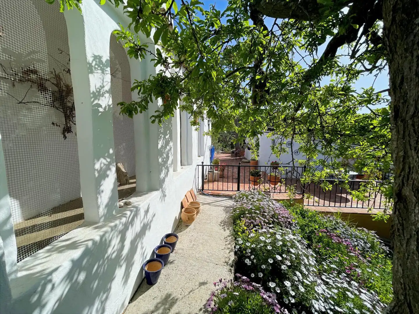 Terrasse von Country house zum Verkauf in Villanueva de la Concepción mit Klimaanlage, Heizung und Privatgarten