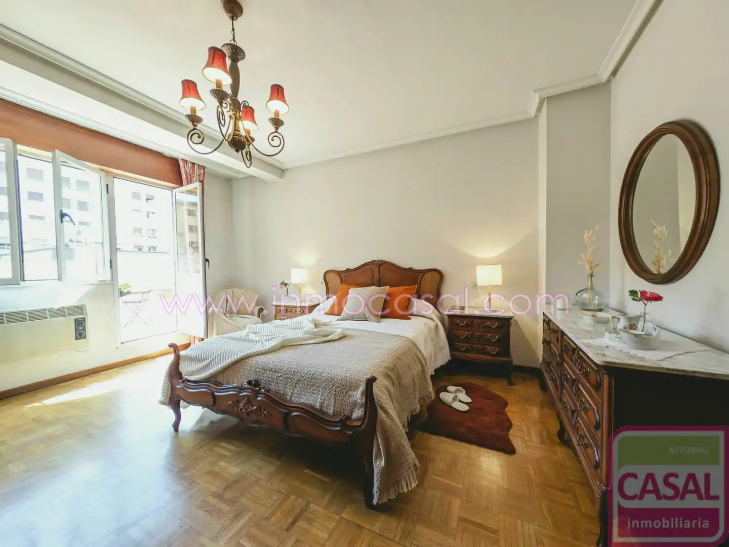 Bedroom of Flat for sale in Mieres (Asturias)  with Heating, Terrace and Furnished