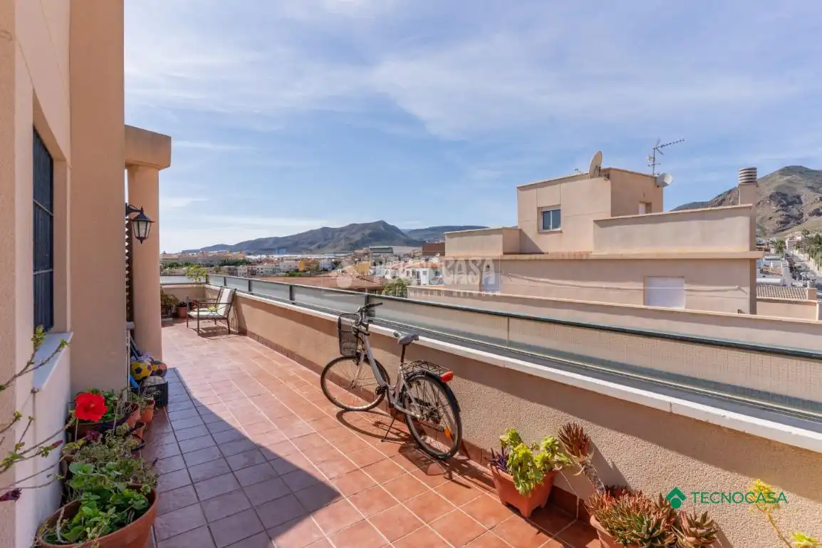 Terrace of Attic for sale in Roquetas de Mar  with Air Conditioner, Terrace and Community pool