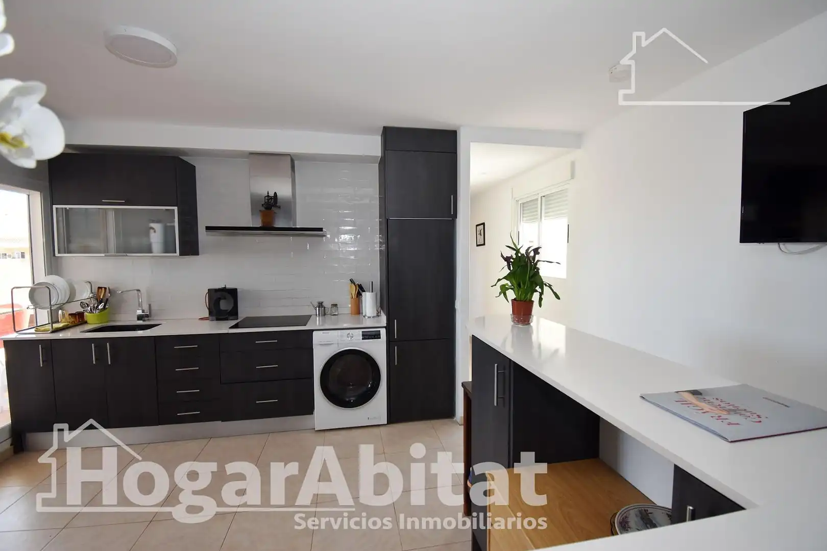 Küche von Dachboden zum Verkauf in Burriana / Borriana mit Klimaanlage, Heizung und Terrasse