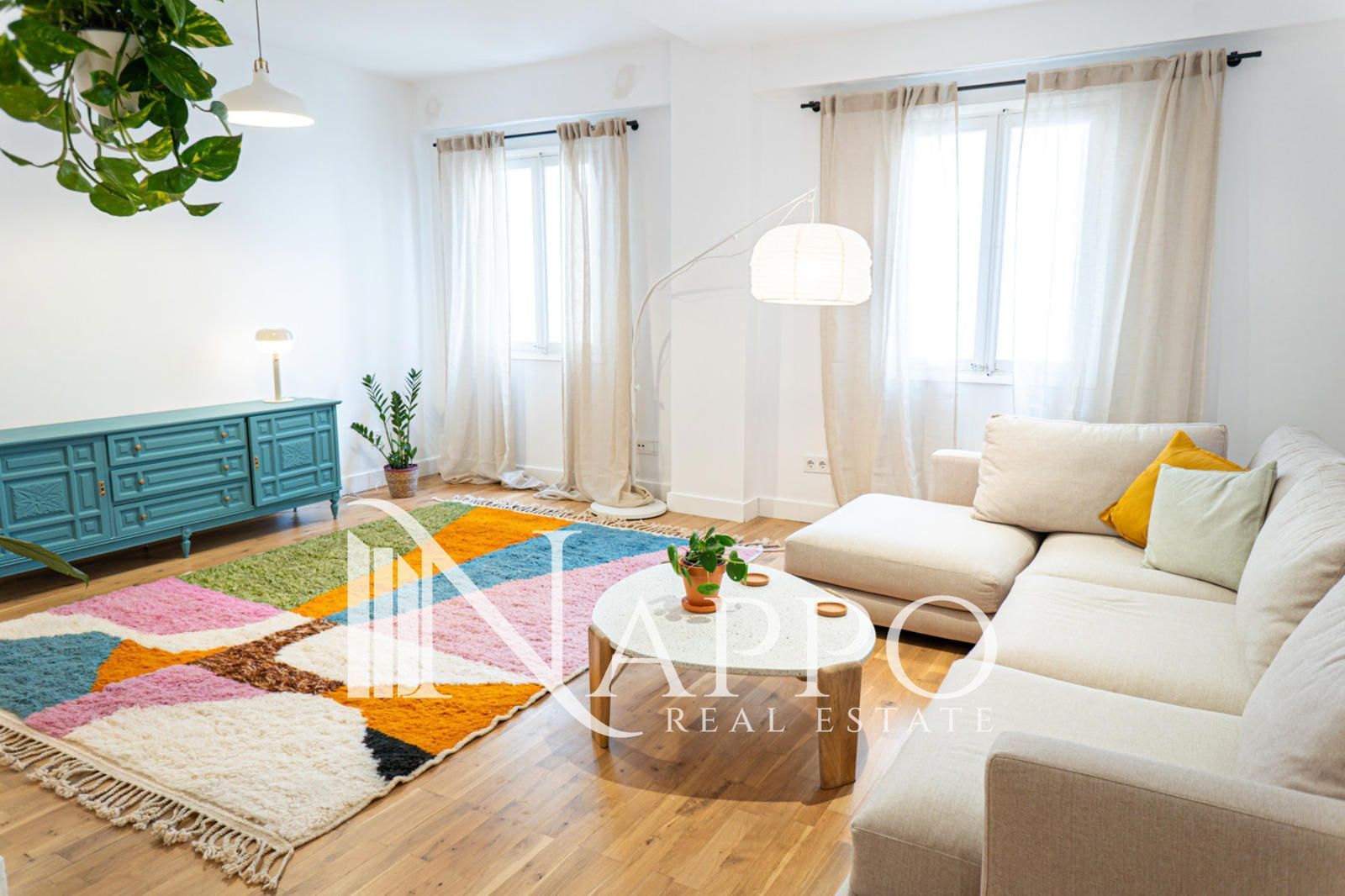 Sala d'estar de Pis de lloguer en  Palma de Mallorca amb Aire condicionat, Calefacció i Terrassa