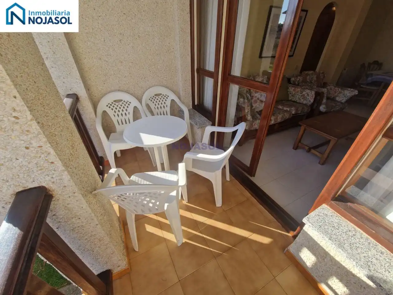 Balcony of Apartments for rent in Noja  with Heating and Furnished
