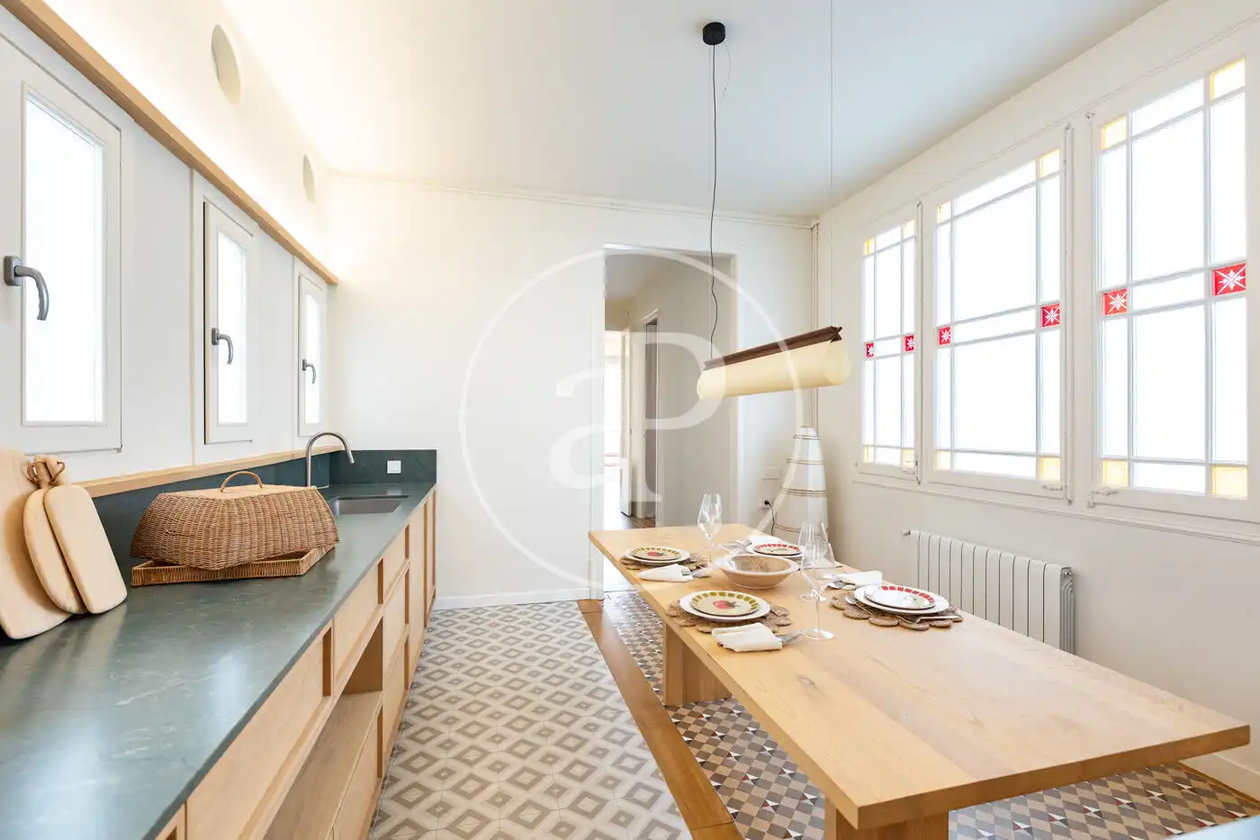 Küche von Wohnung zum Verkauf in Barcelona mit Klimaanlage, Heizung und Möbliert