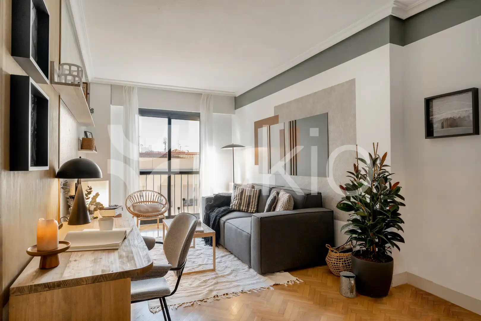 Living room of Apartments for rent in Madrid  with Air Conditioner, Heating and Furnished