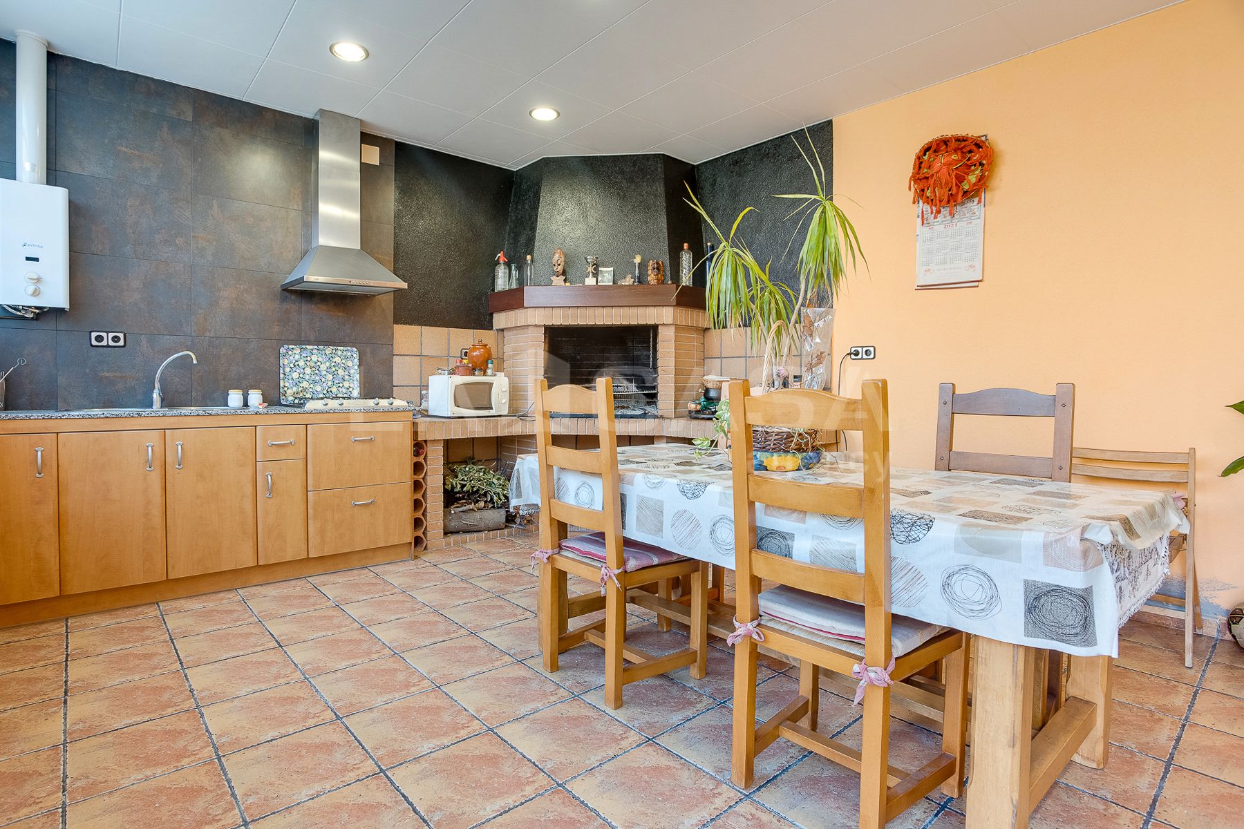 Kitchen of Single-family semi-detached for sale in Granollers  with Heating, Private garden and Terrace