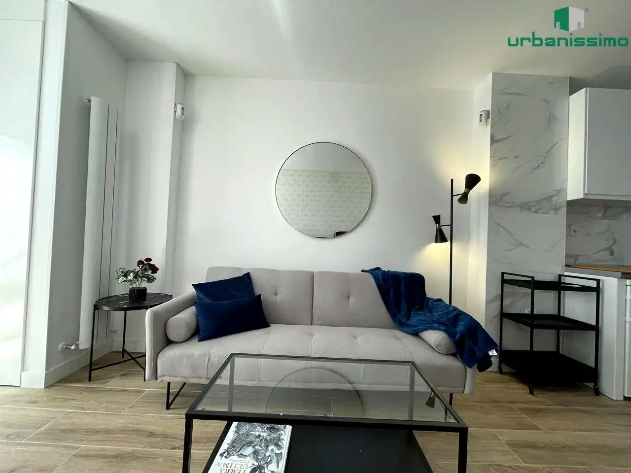 Sala de estar de Apartamento de alquiler en Madrid con Aire acondicionado, Calefacción y Terraza