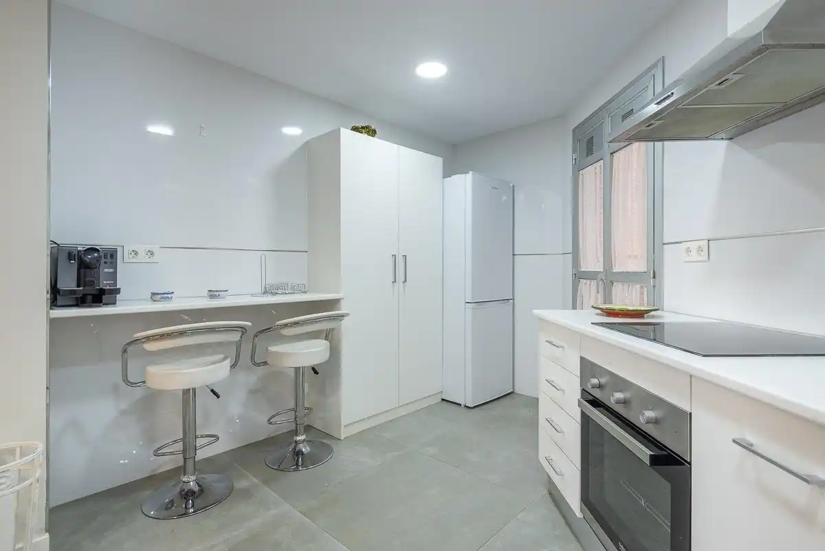 Kitchen of Flat for rent in Málaga  with Air Conditioner, Terrace and Furnished