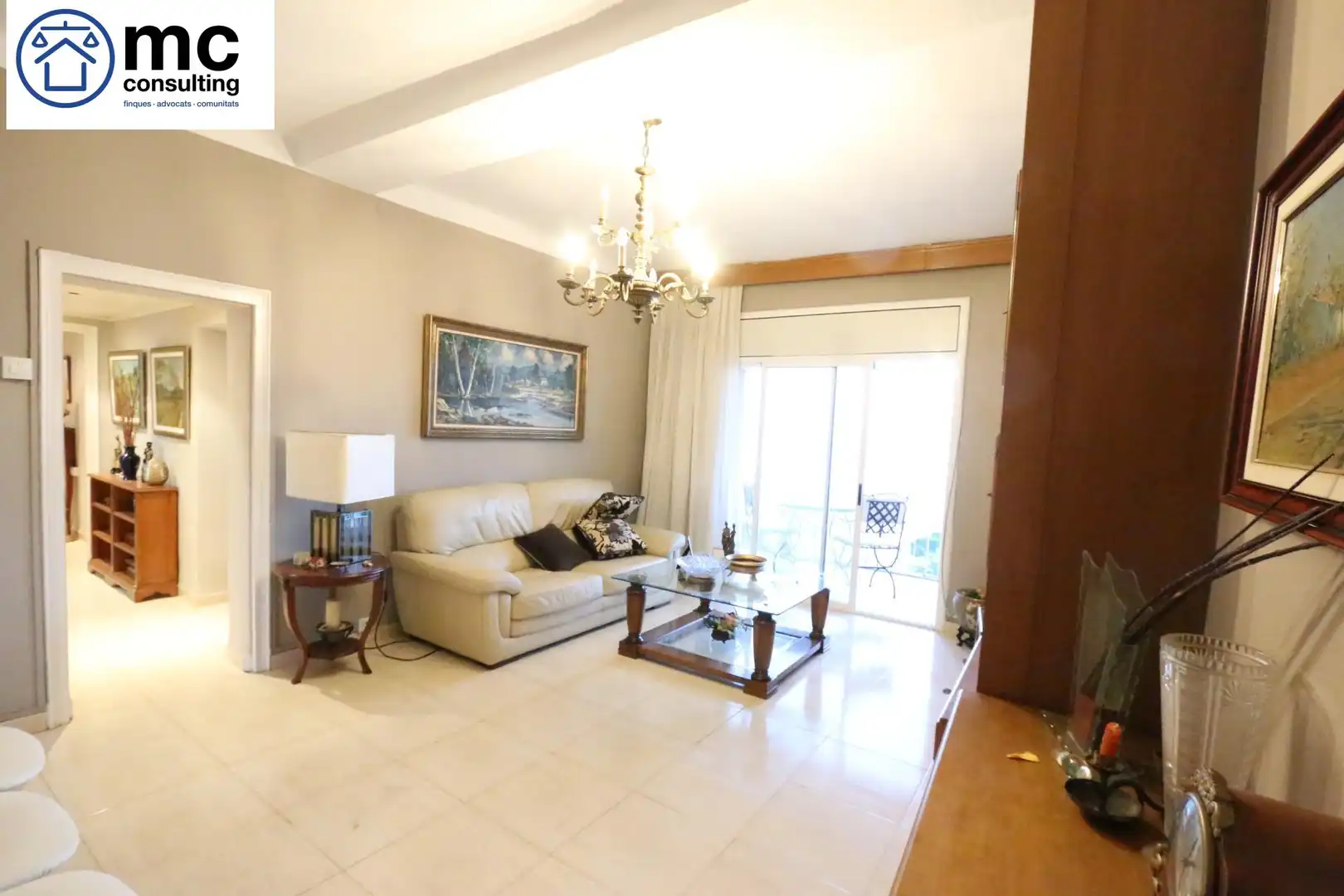Living room of Flat for sale in Mataró  with Terrace and Balcony