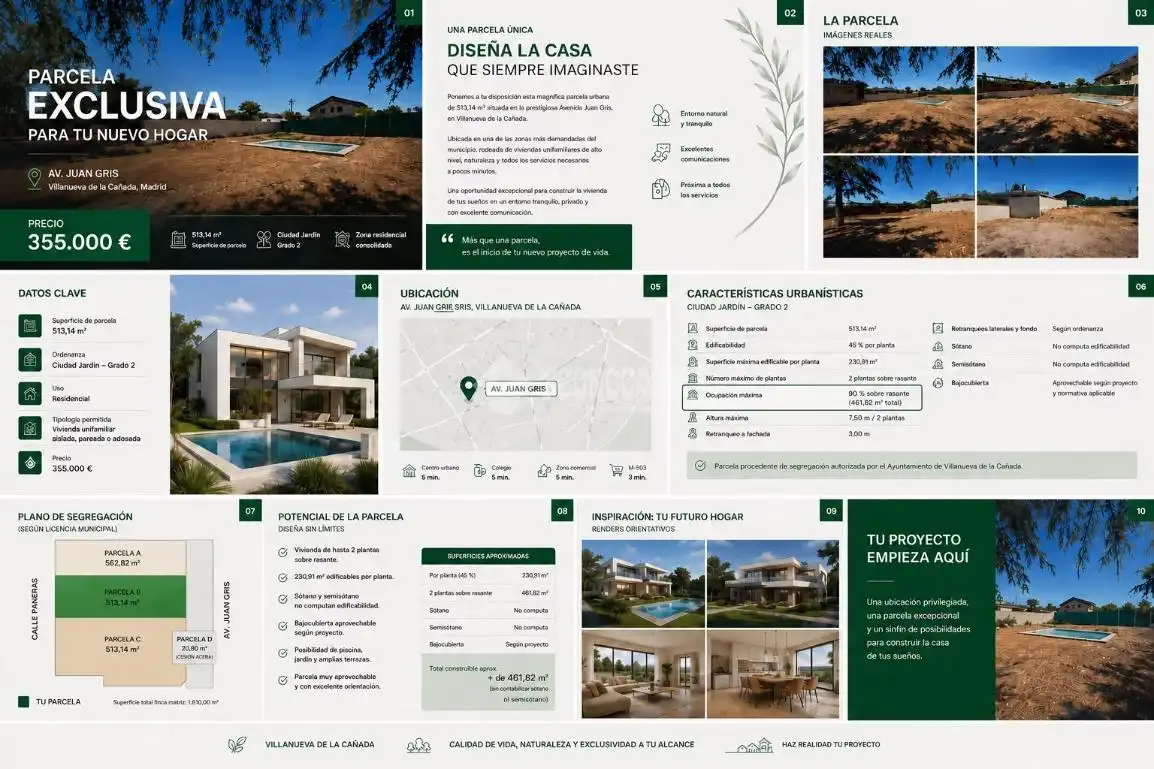 Terreno residenziale in vendita a Villanueva de la Cañada ciudad