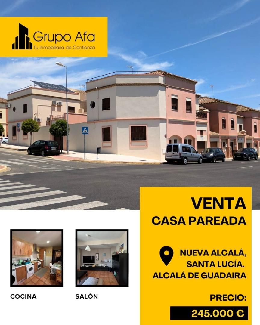 Exterior view of Single-family semi-detached for sale in Alcalá de Guadaira  with Terrace and Storage room