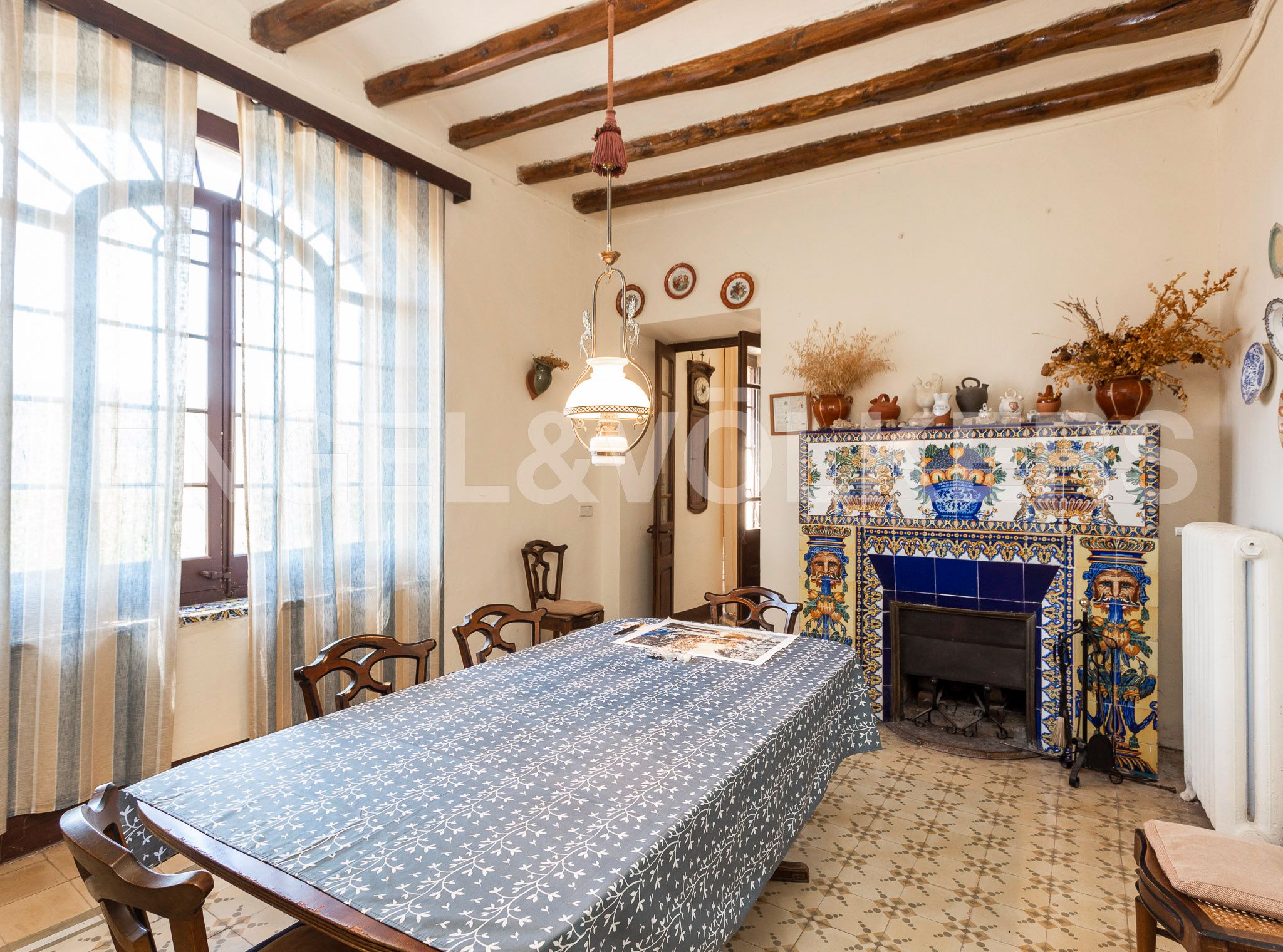 Dining room of Country house for sale in Santa Maria de Miralles  with Heating, Private garden and Storage room