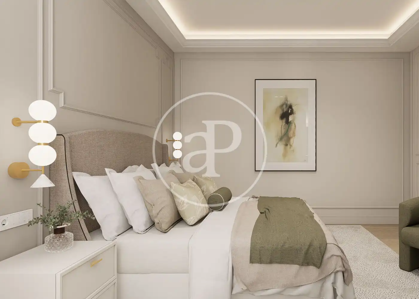 Bedroom of Flat for sale in Madrid  with Air Conditioner, Heating and Furnished