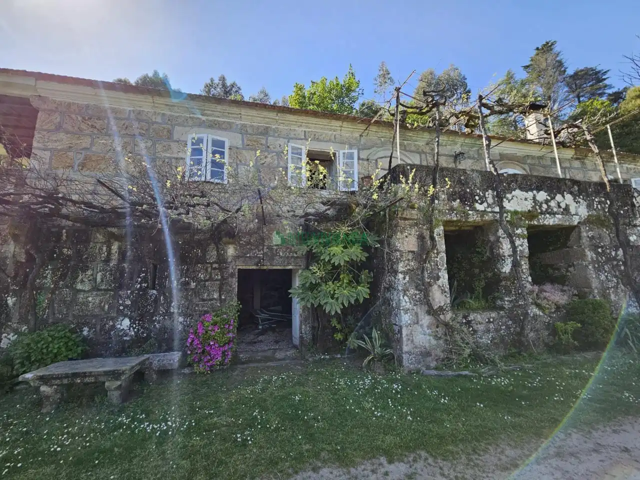 Vista exterior de Finca rústica en venta en A Cañiza   con Calefacción, Jardín privado y Terraza