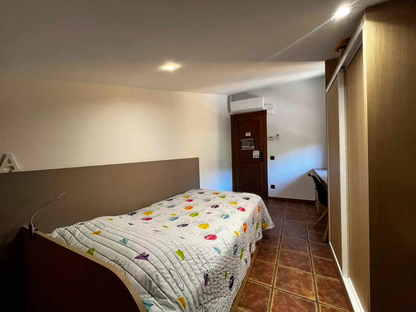 Bedroom of Houses for rent in Sant Martí de Llémena  with Air Conditioner, Heating and Private garden