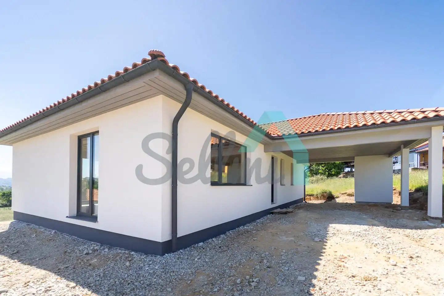 Vista exterior de Casa o xalet en venda en Siero amb Calefacció, Jardí privat i Terrassa