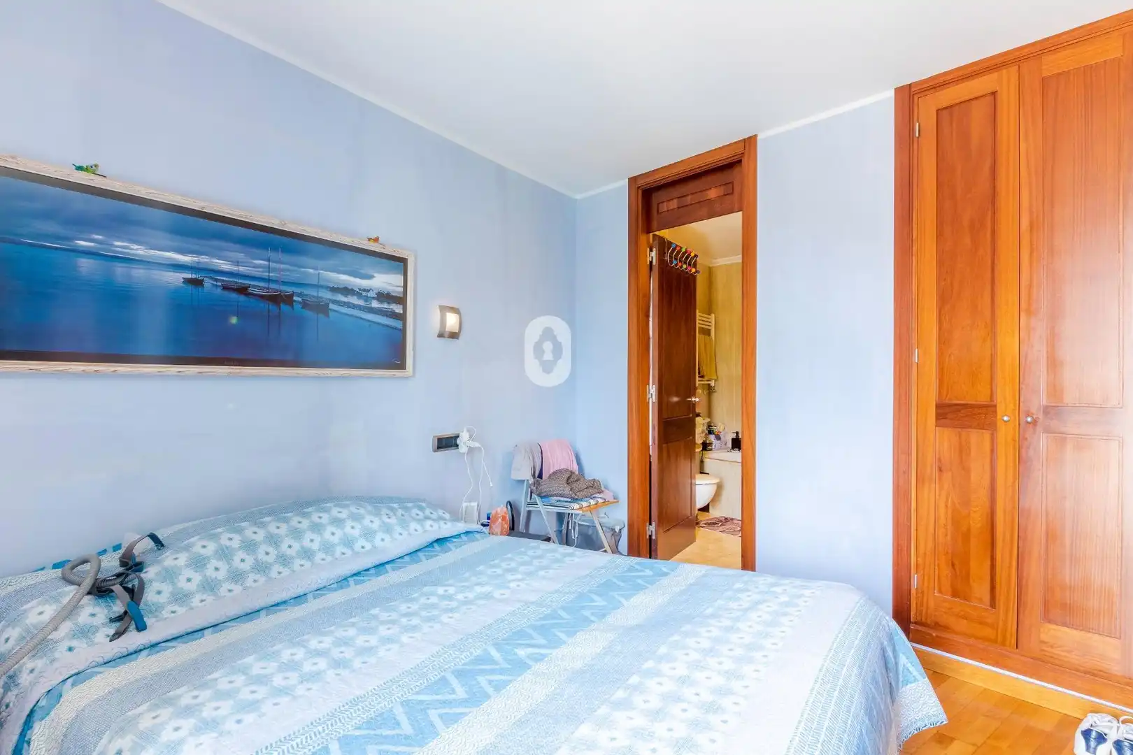 Schlafzimmer von Dachboden zum Verkauf in Pollença mit Klimaanlage, Heizung und Parkett