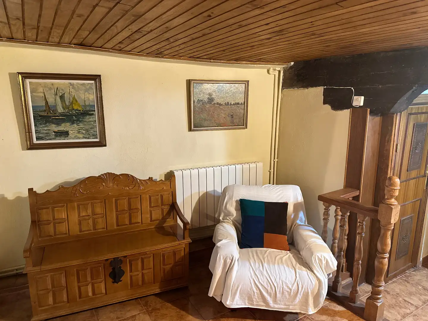 Sala de estar de Casa o chalet en venta en Sequeros con Calefacción, Terraza y Horno