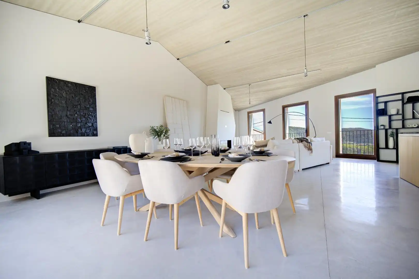 Dining room of Houses for sale in Campanet  with Air Conditioner, Heating and Furnished
