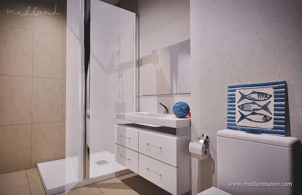 Bany de Apartament en venda en Cartagena amb Terrassa, Traster i Piscina comunitària