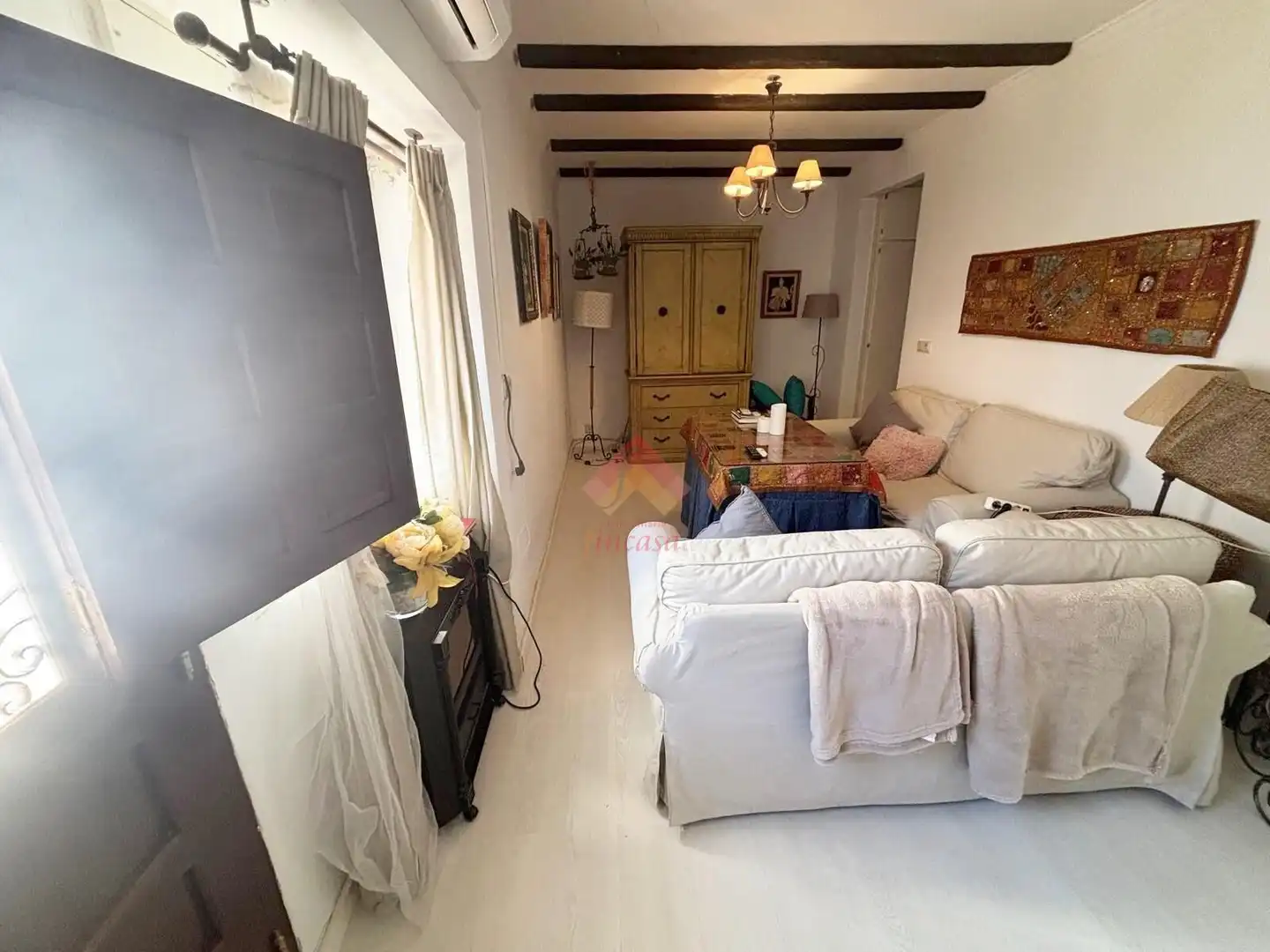 Living room of Ground floor for sale in Ronda  with Air Conditioner, Parquet flooring and Furnished