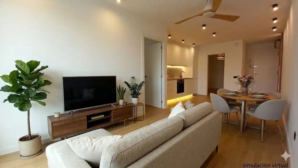 Living room of Flat for sale in Vilanova i la Geltrú  with Parquet flooring