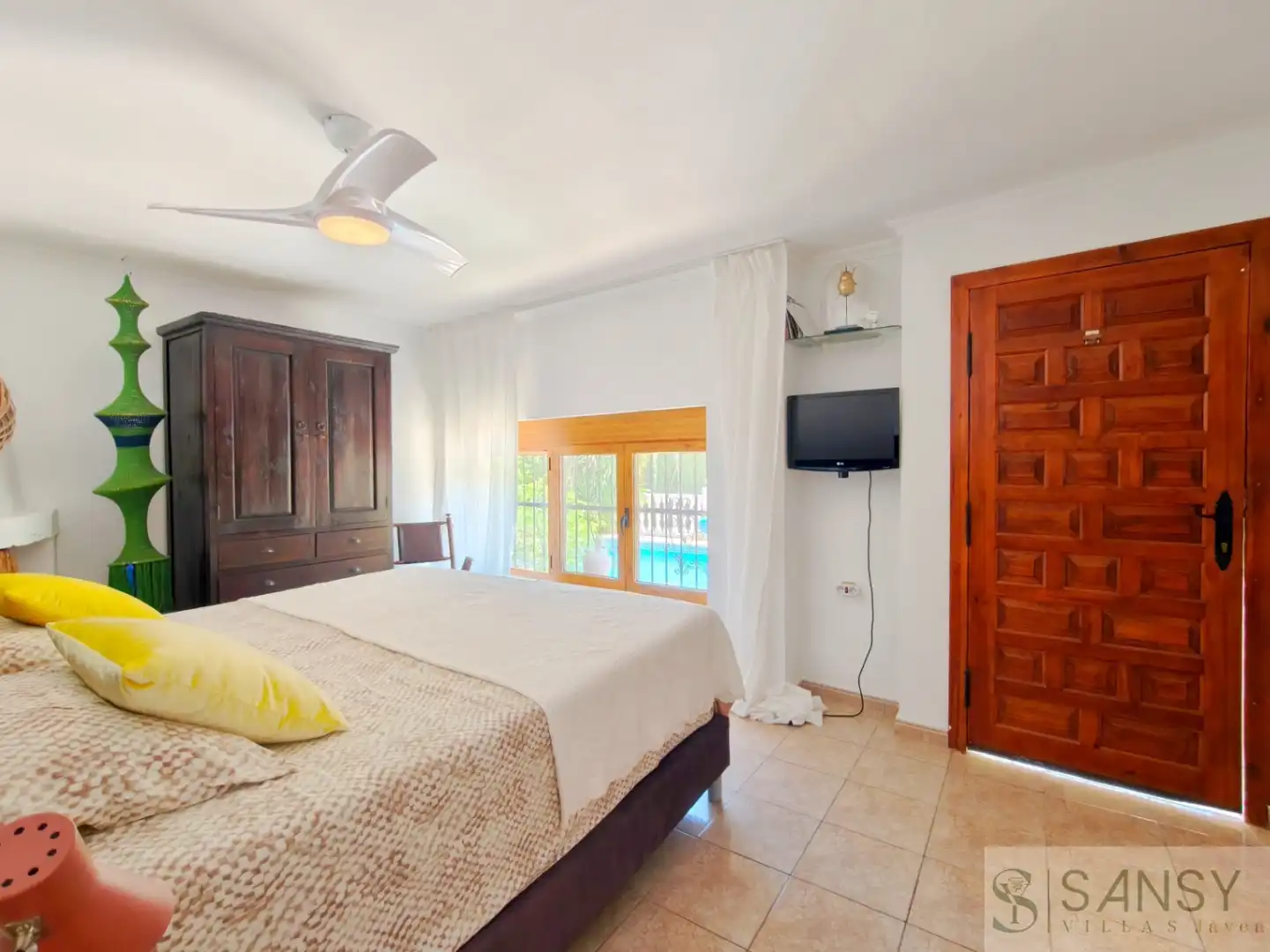 Schlafzimmer von Haus oder Chalet zum Verkauf in Castell de Castells mit Klimaanlage, Terrasse und Abstellraum
