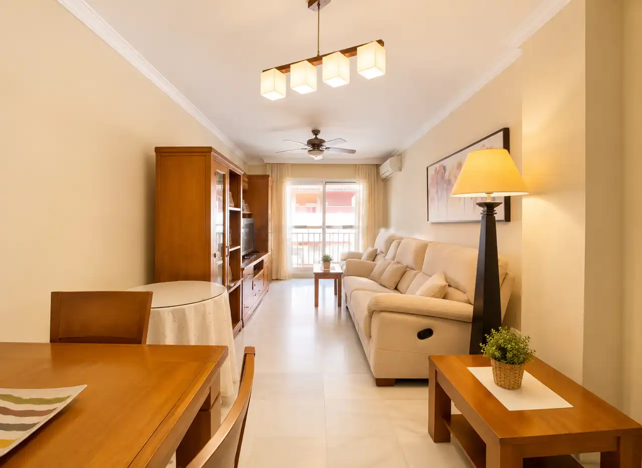 Sala de estar de Piso en venta en Marbella con Aire acondicionado, Terraza y Amueblado
