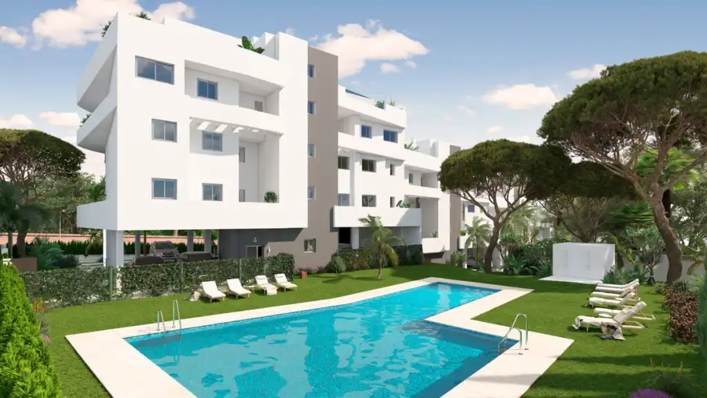 Jardín de Apartamento en venta en Torremolinos con Aire acondicionado, Terraza y Internet