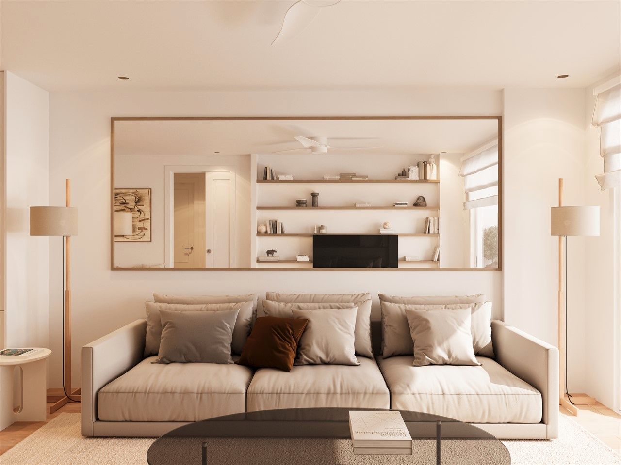 Living room of Flat for sale in  Barcelona Capital  with Air Conditioner, Parquet flooring and Terrace