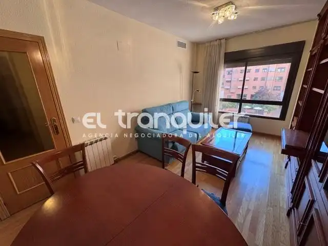 Living room of Flat for rent in Madrid  with Air Conditioner, Swimming Pool and Furnished