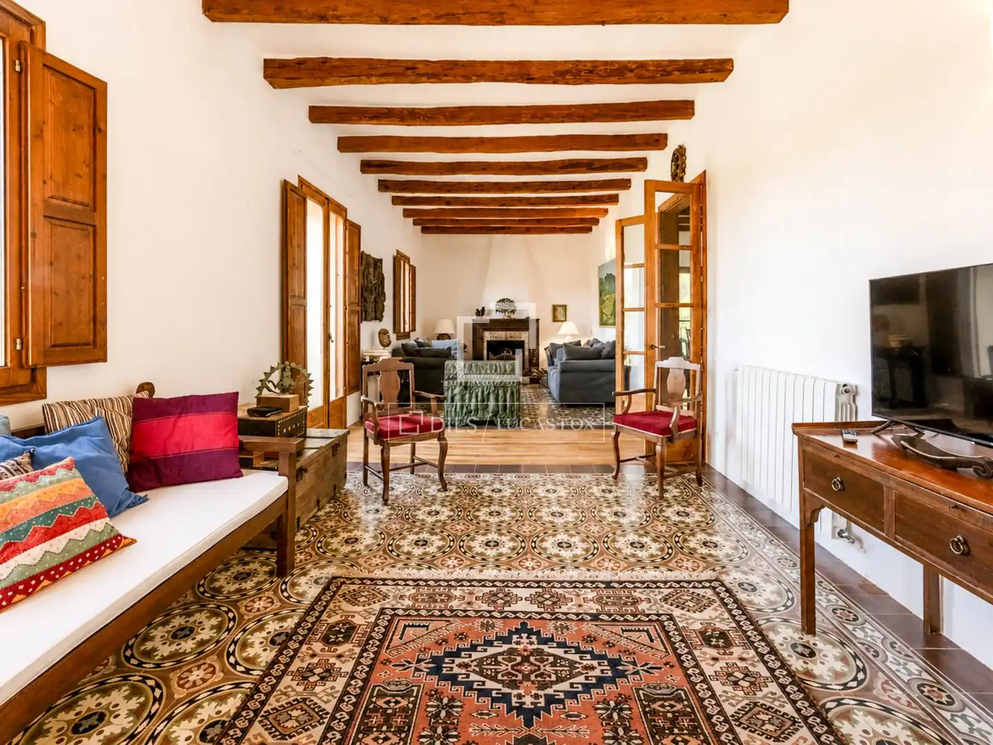 Sala de estar de Finca rústica en venta en Piera con Calefacción, Jardín privado y Trastero
